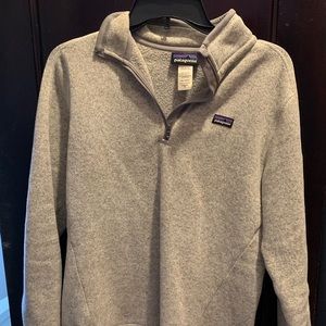 Gray Patagonia better sweater quarter zip